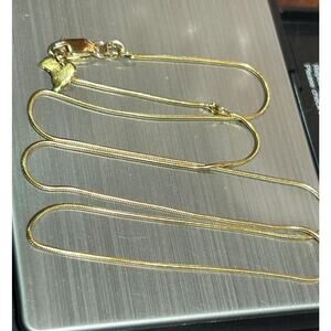 750 18k solid yellow gold snake chain smooth dainty weighted necklace 5.21g